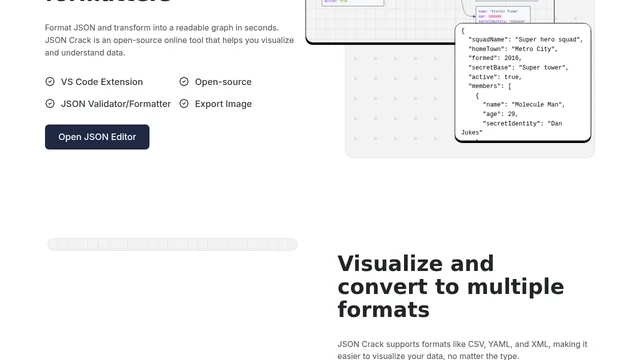 JSON Crack screenshot